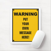 パーソナライズな警告標識 マウスパッド (マウス)