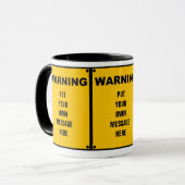 パーソナライズな警告標識 マグカップ (正面左)