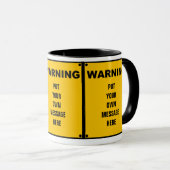 パーソナライズな警告標識 マグカップ (正面右)