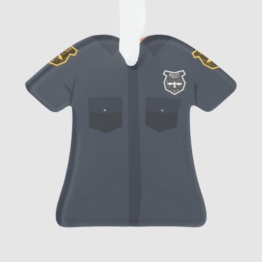 パーソナライズな警官のクリスマスのオーナメント オーナメント (正面)