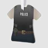 パーソナライズな警察のクリスマスの休日のオーナメント オーナメント (正面)