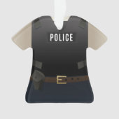 パーソナライズな警察のクリスマスの休日のオーナメント オーナメント (正面)