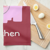 パーソナライズな豚のよう キッチンタオル (四つ折り)