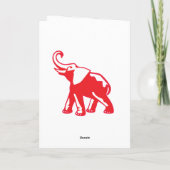 パーソナライズな象のメッセージカード ノートカード (裏面)