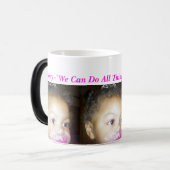 パーソナライズな賞賛のマグ-あなたの名前及び写真を加えて下さい モーフィングマグカップ (正面左)