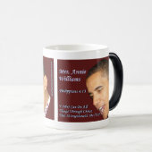 パーソナライズな賞賛のマグ-あなたの名前及び写真を加えて下さい モーフィングマグカップ (正面右)