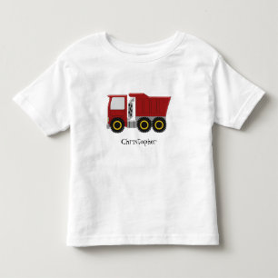 パーソナライズな赤いトラック トドラーTシャツ
