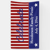 パーソナライズな赤い白くおよび青の星条旗 横断幕 (縦)