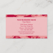 パーソナライズな赤い迷彩柄のカムフラージュの名前 名刺 (裏面)