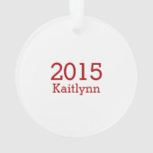 パーソナライズな赤と白の雪片のフィギュアスケート選手 オーナメント (裏面)