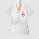 パーソナライズな赤十字の労働者のクリスマスのオーナメント オーナメント (正面)