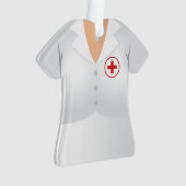 パーソナライズな赤十字の労働者のクリスマスのオーナメント オーナメント (正面)