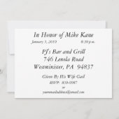 パーソナライズな赤及び金ゴールドの第50誕生日の招待状 招待状 (裏面)