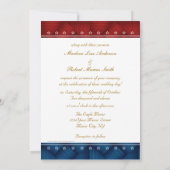 パーソナライズな軍のハートの結婚式招待状 招待状 (裏面)