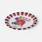 パーソナライズな農場の第5誕生日の紙皿 ペーパープレート (アングル)