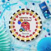 パーソナライズな農場の第6誕生日の紙皿 ペーパープレート (パーティー)