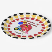 パーソナライズな農場の第6誕生日の紙皿 ペーパープレート (アングル)