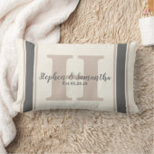 パーソナライズな農家の穀物袋結婚式の日付 ランバークッション (ブランケット)