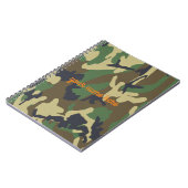 パーソナライズな迷彩柄の螺線形ノート ノートブック (左側)