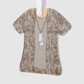 パーソナライズな退役軍人の軍の兵士のオーナメント オーナメント (正面)