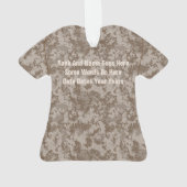 パーソナライズな退役軍人の軍の兵士のオーナメント オーナメント (裏面)