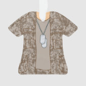 パーソナライズな退役軍人の軍の兵士のオーナメント オーナメント (正面)