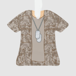 パーソナライズな退役軍人の軍の兵士のオーナメント オーナメント