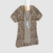 パーソナライズな退役軍人の軍の兵士のオーナメント オーナメント (正面)