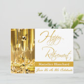 パーソナライズな退職のパーティの招待状 招待状 (スタンド正面)