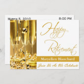 パーソナライズな退職のパーティの招待状 招待状 (正面/裏面)