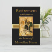 パーソナライズな退職のパーティの招待状 招待状 (スタンド正面)