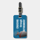 パーソナライズな退職の豊富な水を通って巡航 ラゲッジタグ (正面縦)