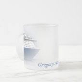 パーソナライズな遊航船のカメオ フロストグラスマグカップ (正面左)