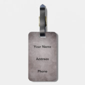 パーソナライズな邪悪な花の虫のヴィンテージ ラゲッジタグ (裏面縦)