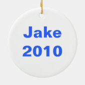 パーソナライズな野球のオーナメント セラミックオーナメント (裏面)