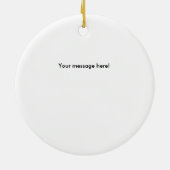 パーソナライズな野球のクリスマスのオーナメント セラミックオーナメント (裏面)