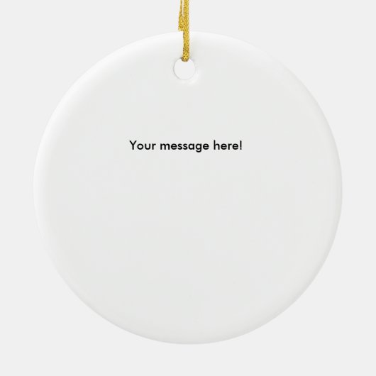 パーソナライズな野球のクリスマスのオーナメント セラミックオーナメント (裏面)