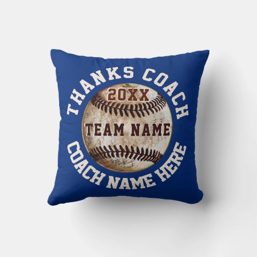 パーソナライズな野球のコーチのギフト、プレーヤーの名前 クッション (裏面)