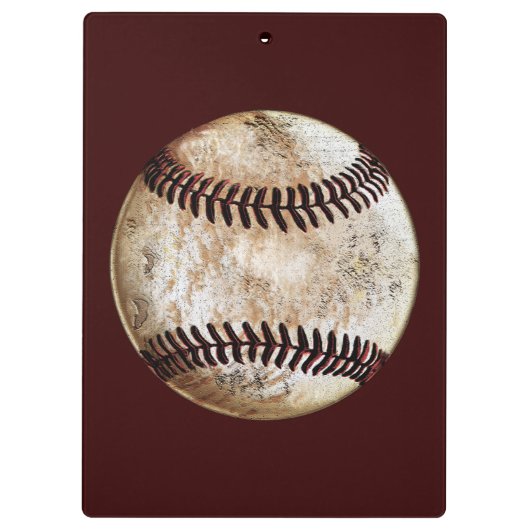 パーソナライズな野球のコーチのクリップボードのカッコいいのヴィンテージ クリップボード (裏面)