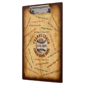 パーソナライズな野球のコーチのクリップボードプレーヤーの名前 クリップボード (左)