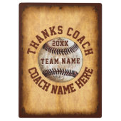 パーソナライズな野球のコーチのクリップボードプレーヤーの名前 クリップボード (裏面)