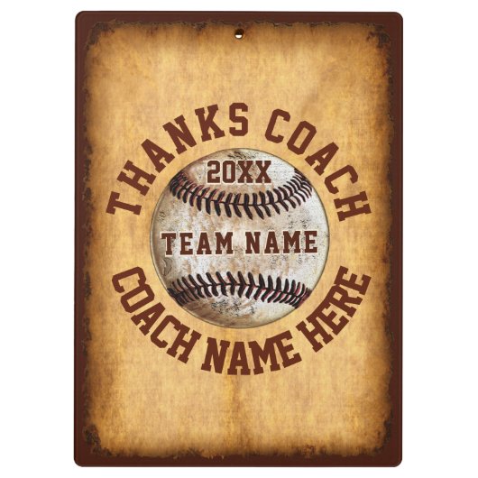 パーソナライズな野球のコーチのクリップボードプレーヤーの名前 クリップボード (裏面)