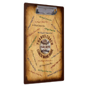 パーソナライズな野球のコーチのクリップボードプレーヤーの名前 クリップボード (右)