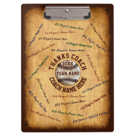パーソナライズな野球のコーチのクリップボードプレーヤーの名前 クリップボード