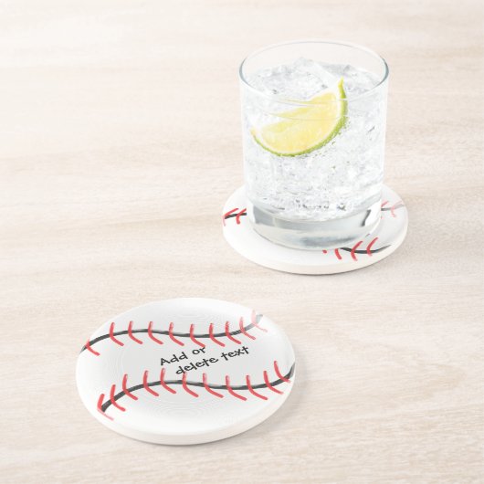 パーソナライズな野球のデザイン コースター (側面)