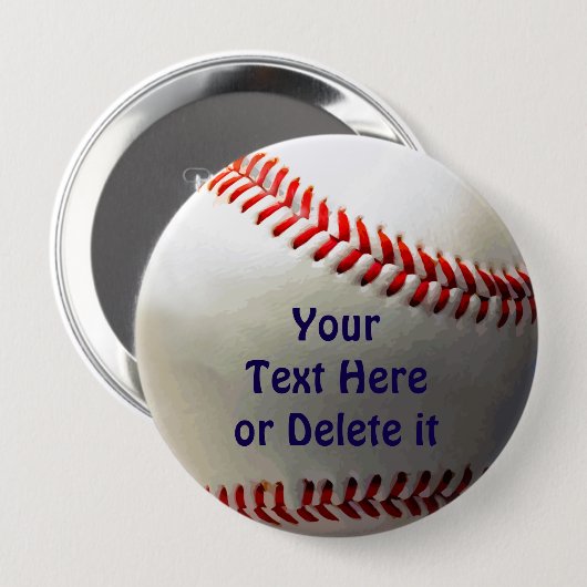 パーソナライズな野球のパーティーのアイディアの好意およびギフト 缶バッジ (正面&裏面)