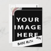 パーソナライズな野球の写真カード ポストカード (正面/裏面)