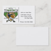 パーソナライズな野球の家の操業 名刺 (正面/裏面)