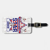 パーソナライズな野球の星条旗 ラゲッジタグ (正面横)