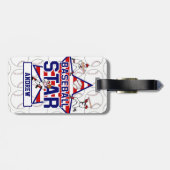 パーソナライズな野球の星条旗 ラゲッジタグ (裏面横)
